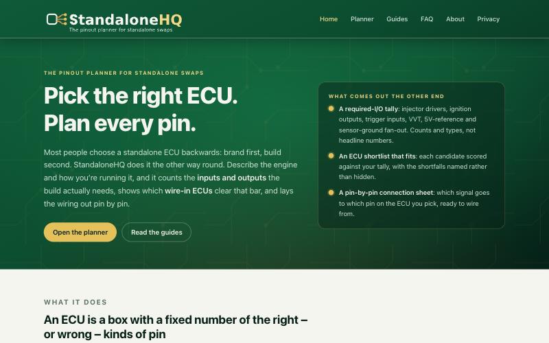 StandaloneHQ website screenshot